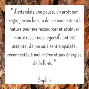 avis sylvothérapie Sophie