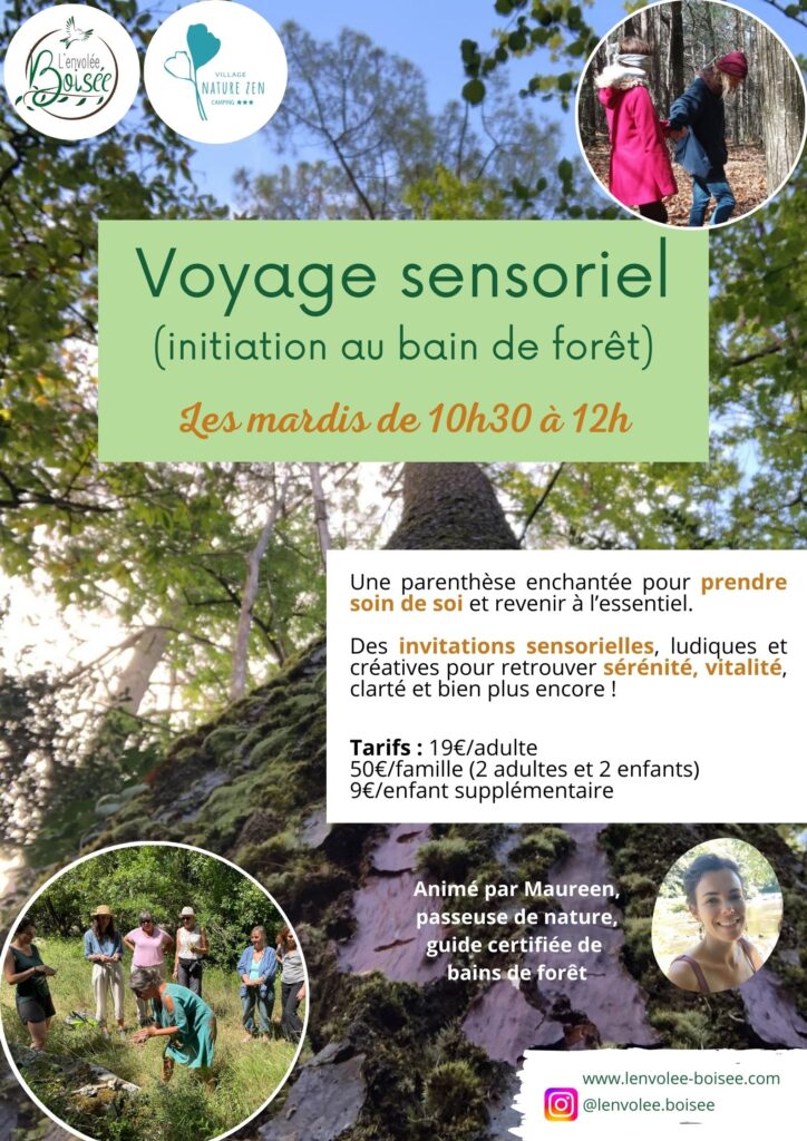 initiation bain de forêt camping Uzer
